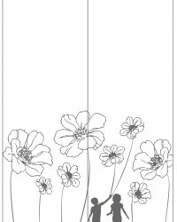 Пескоструйный рисунок Цветы 1154